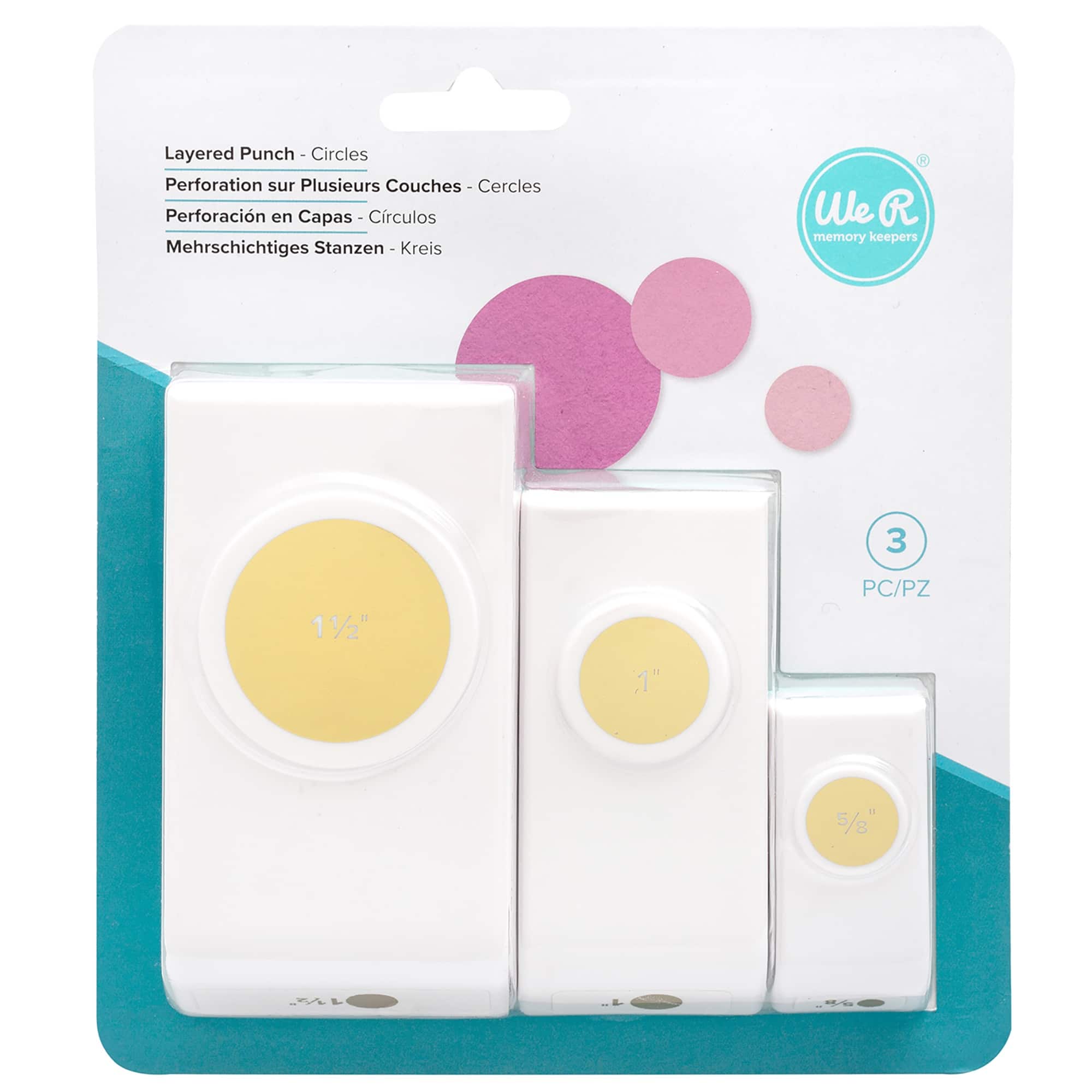 We R Memory Keepers® Circle Layering Punches, 3ct.